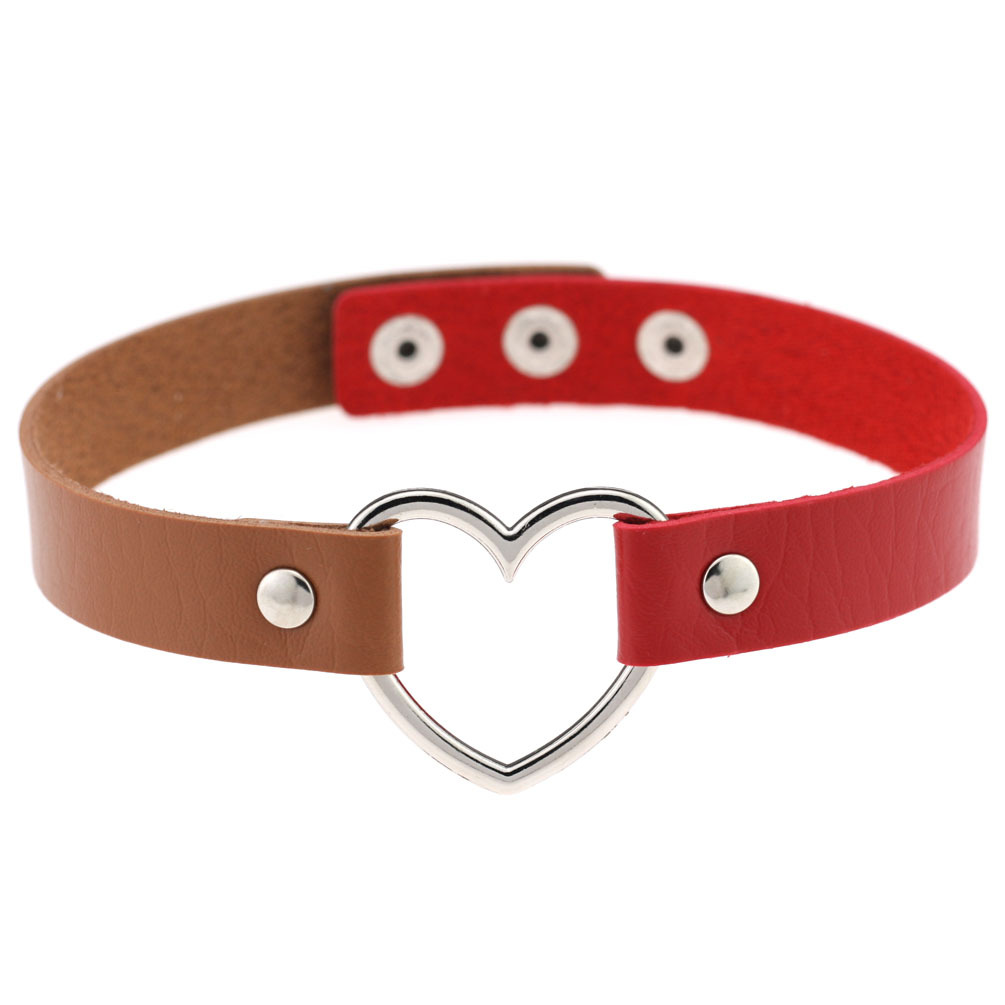 (image for) Double Color Metal Heart Collar