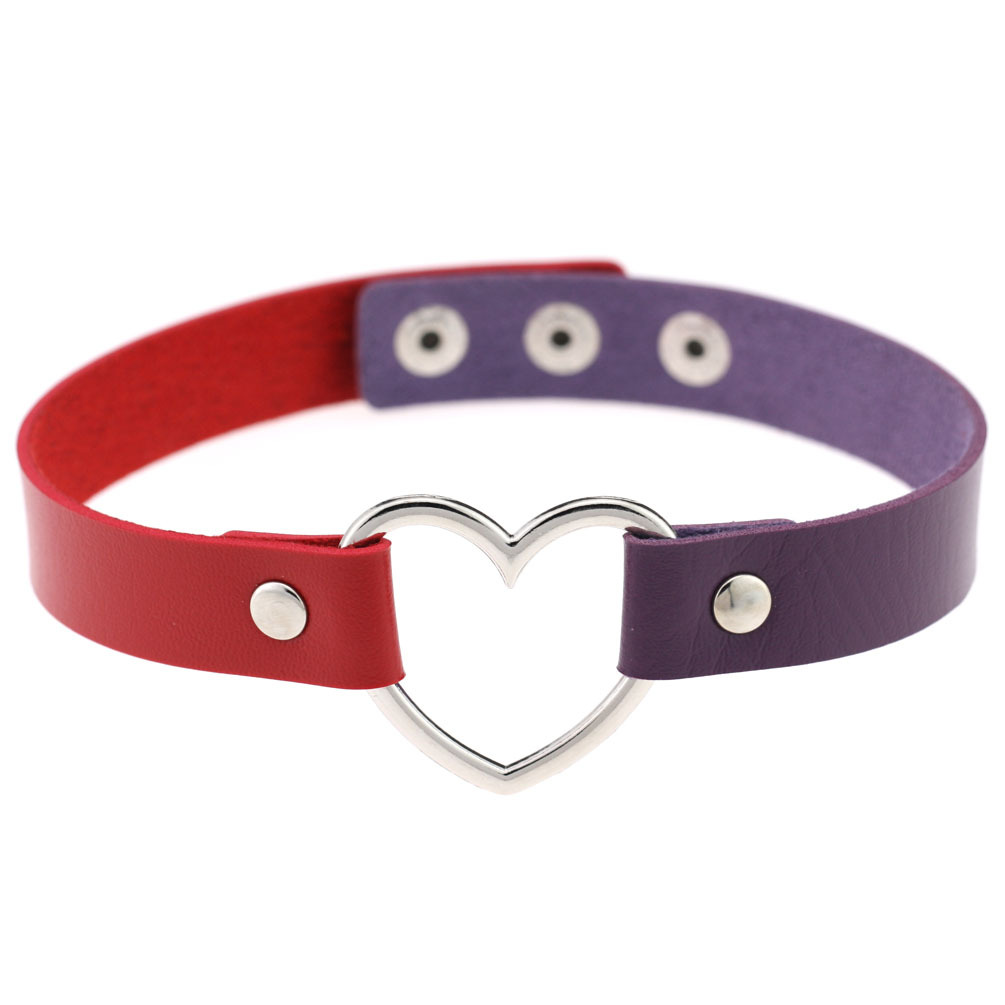 (image for) Double Color Metal Heart Collar