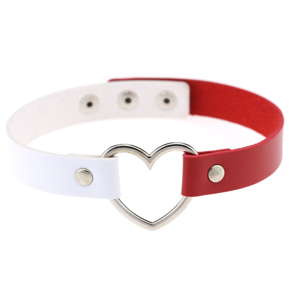 (image for) Double Color Metal Heart Collar