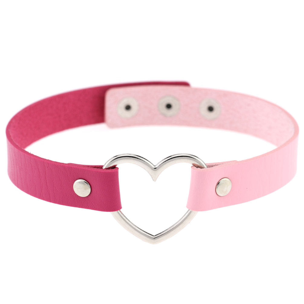 (image for) Double Color Metal Heart Collar