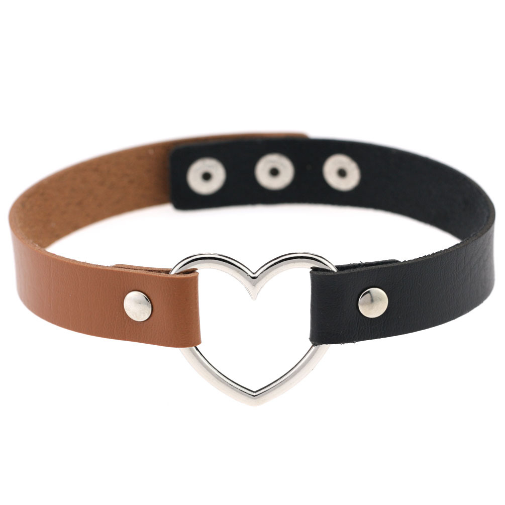 (image for) Double Color Metal Heart Collar