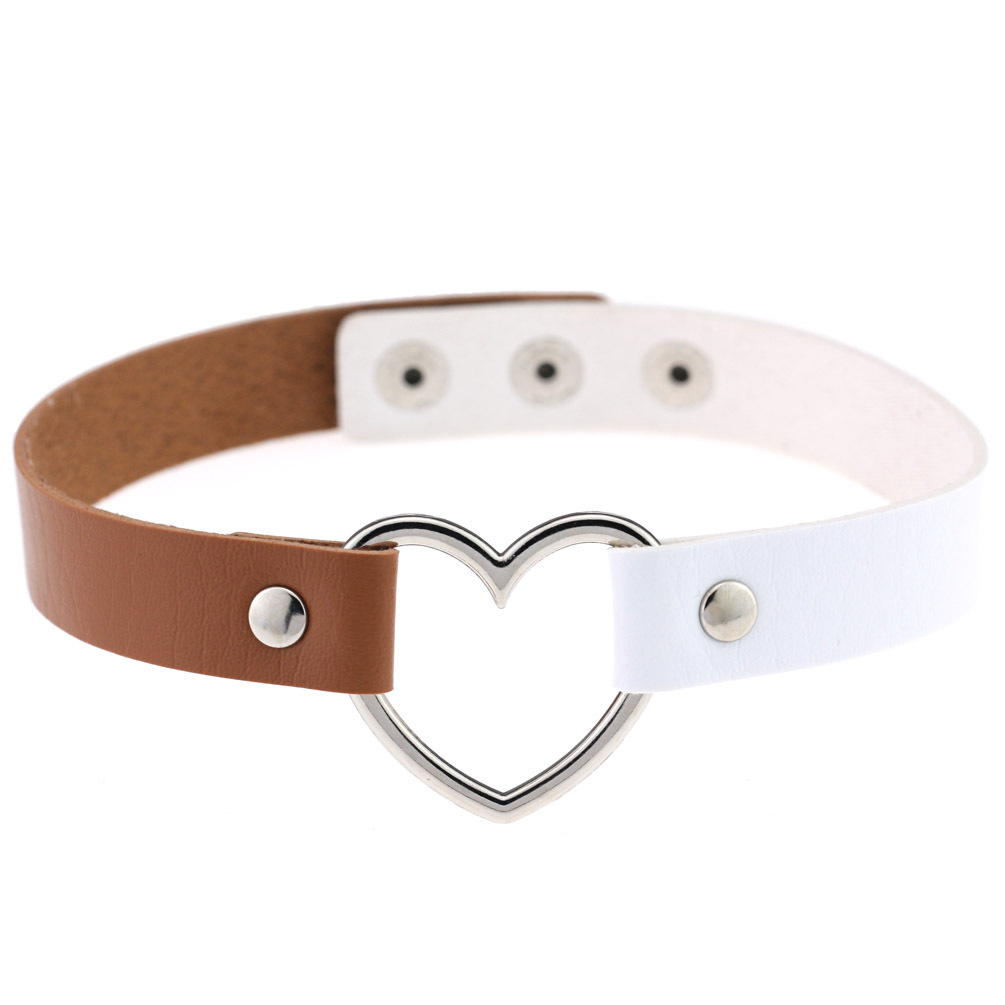 (image for) Double Color Metal Heart Collar