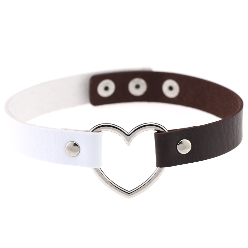(image for) Double Color Metal Heart Collar