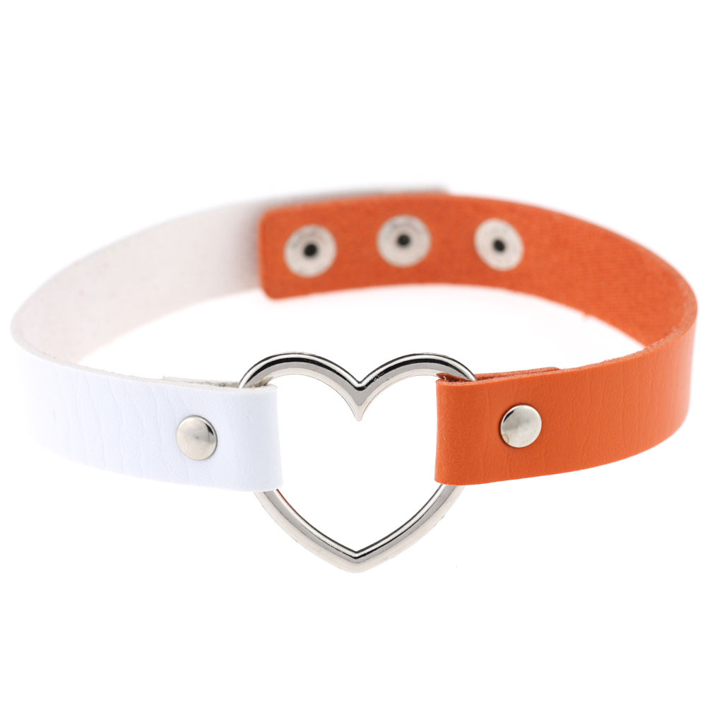 (image for) Double Color Metal Heart Collar