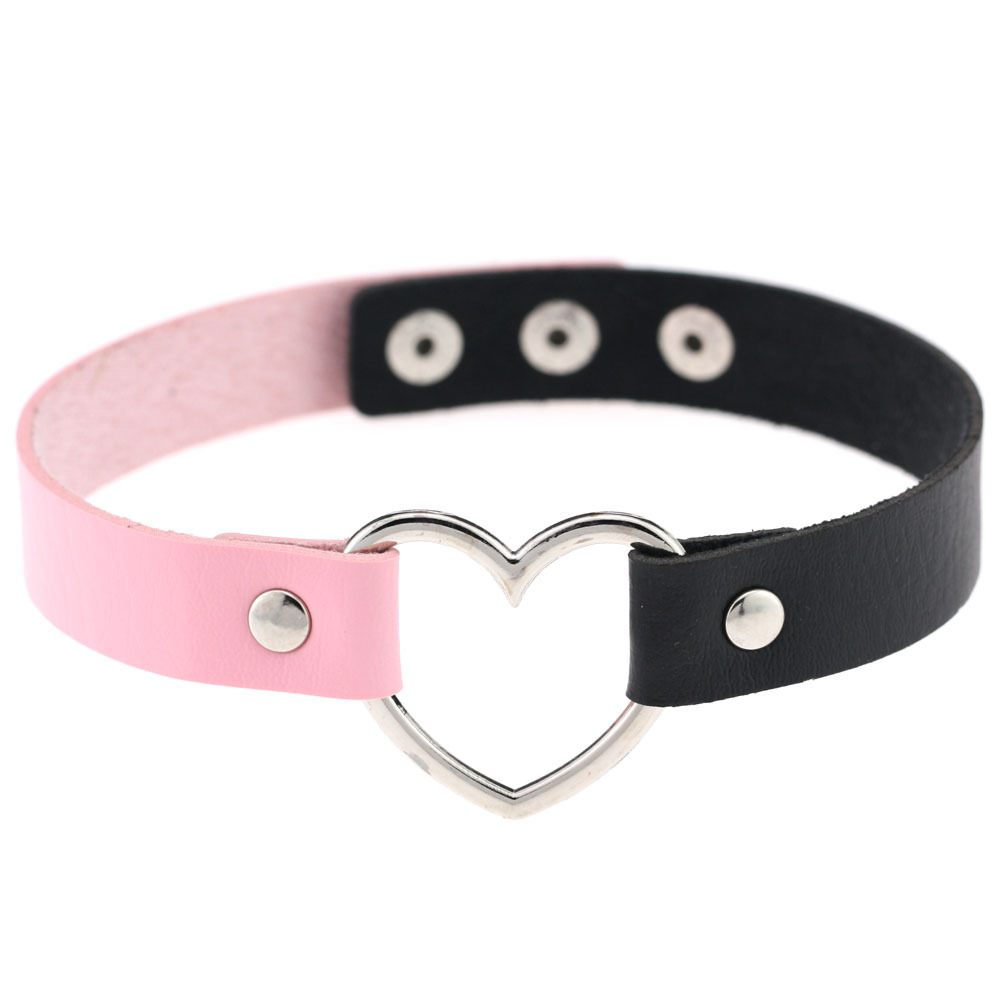 (image for) Double Color Metal Heart Collar
