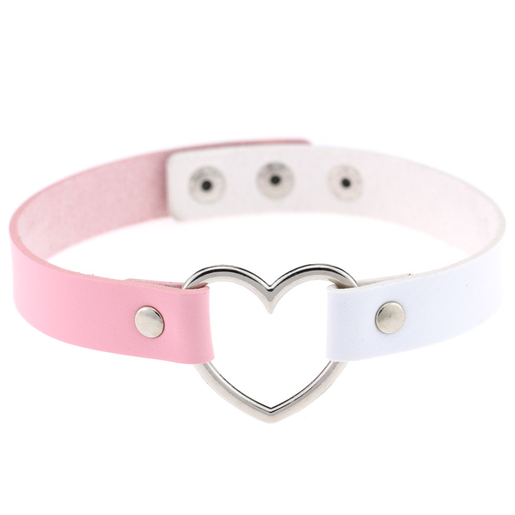 (image for) Double Color Metal Heart Collar