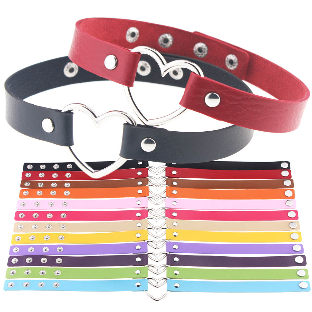 (image for) Metal Heart Collar - 4 Snap
