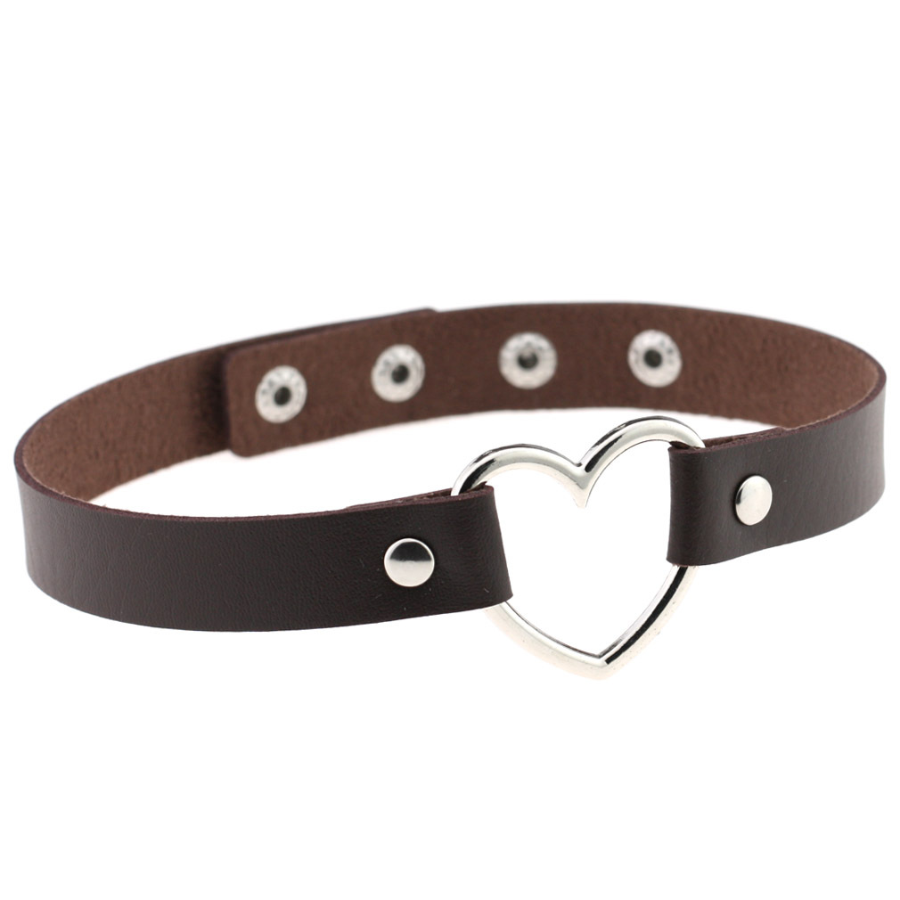 (image for) Metal Heart Collar - 4 Snap