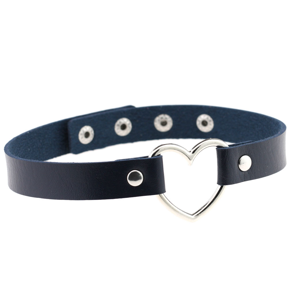 (image for) Metal Heart Collar - 4 Snap
