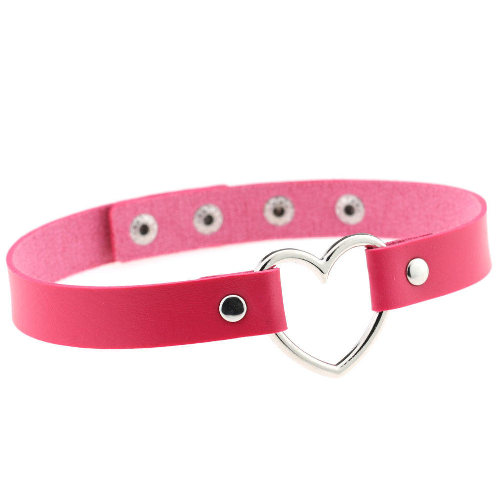 (image for) Metal Heart Collar - 4 Snap