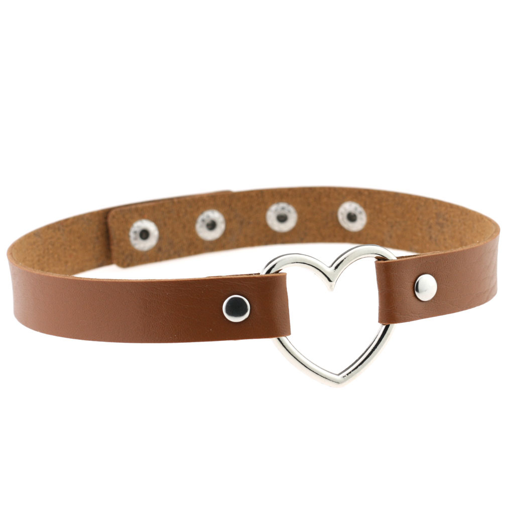 (image for) Metal Heart Collar - 4 Snap