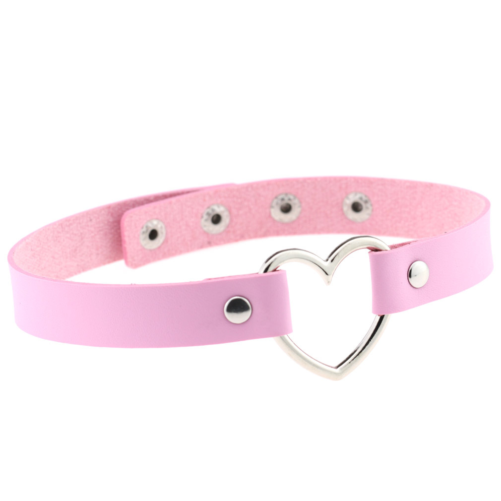 (image for) Metal Heart Collar - 4 Snap
