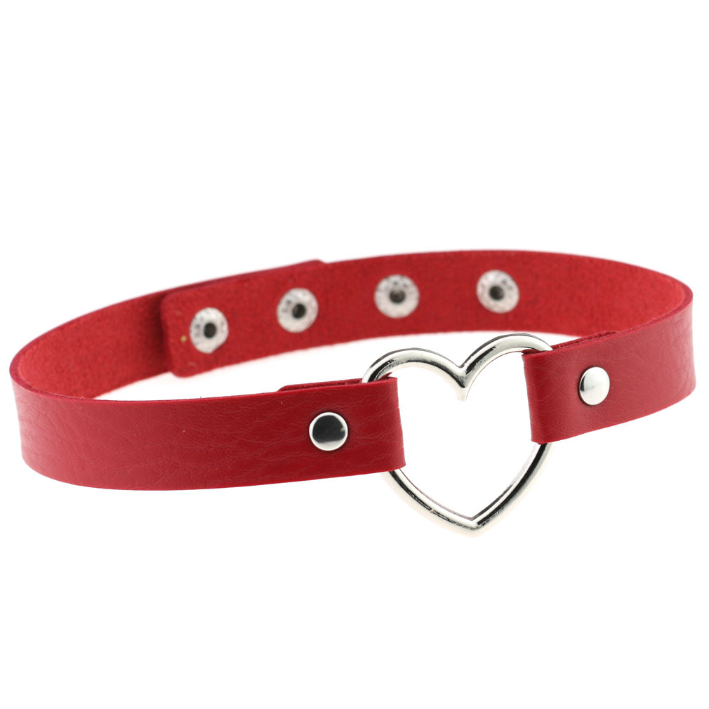(image for) Metal Heart Collar - 4 Snap