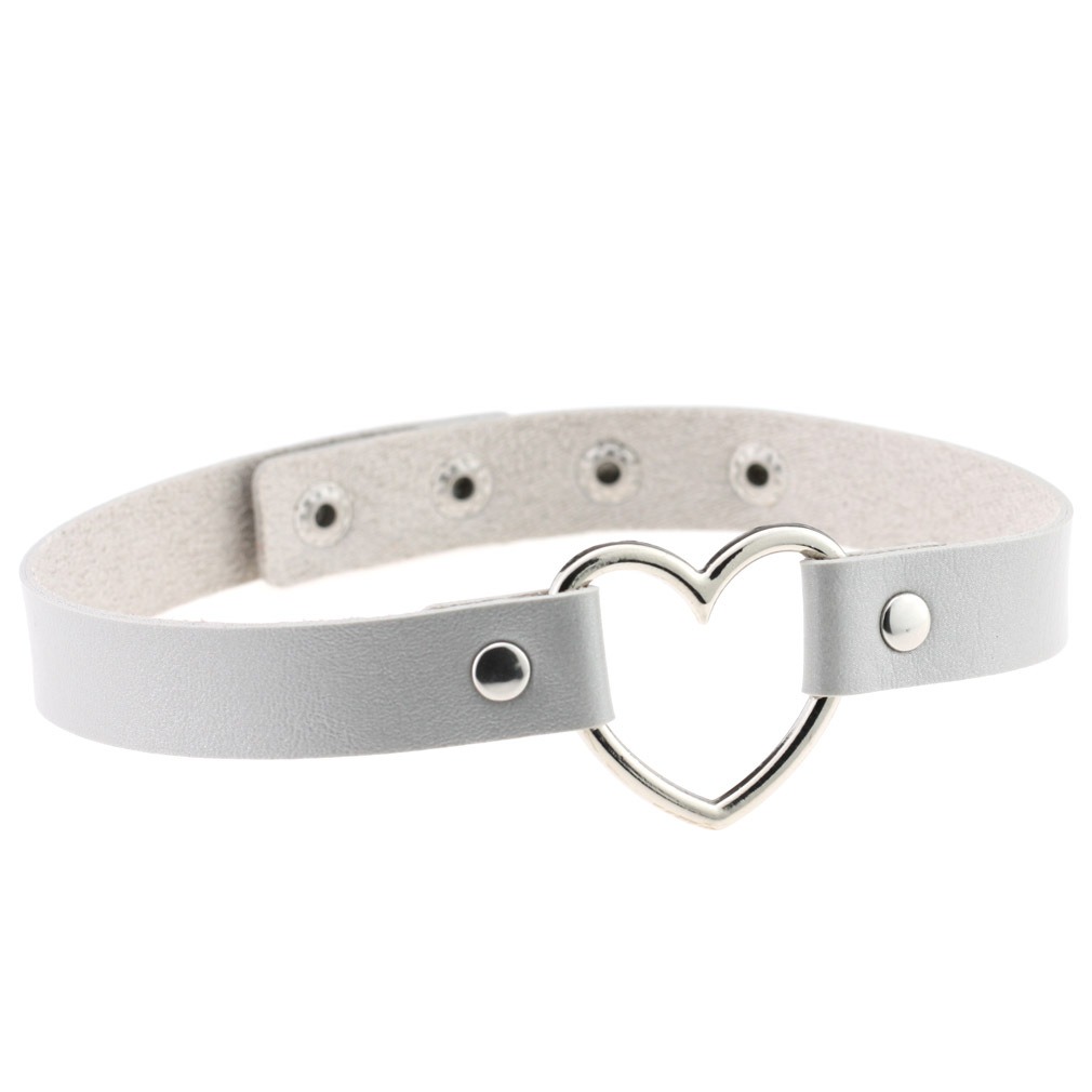 (image for) Metal Heart Collar - 4 Snap