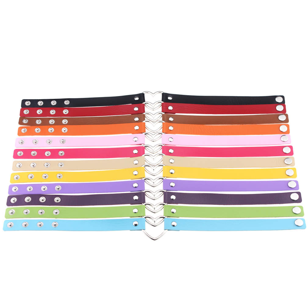 (image for) Metal Heart Collar - 4 Snap