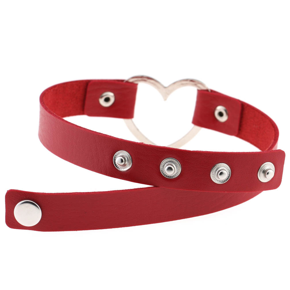 (image for) Metal Heart Collar - 4 Snap