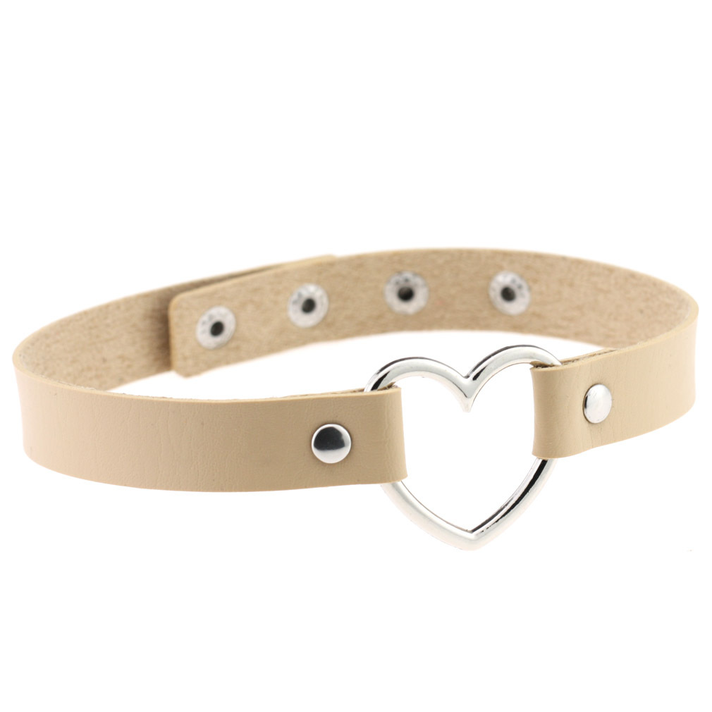 (image for) Metal Heart Collar - 4 Snap