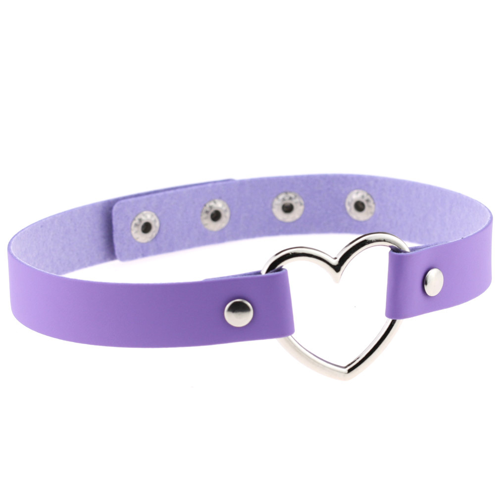 (image for) Metal Heart Collar - 4 Snap