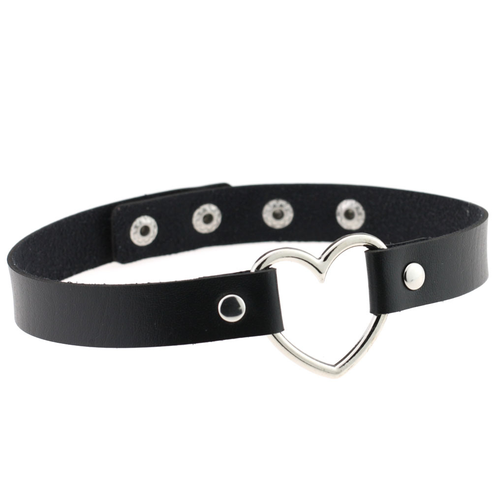 (image for) Metal Heart Collar - 4 Snap