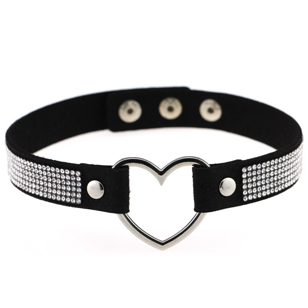 (image for) Metal Heart Collar With Diamond