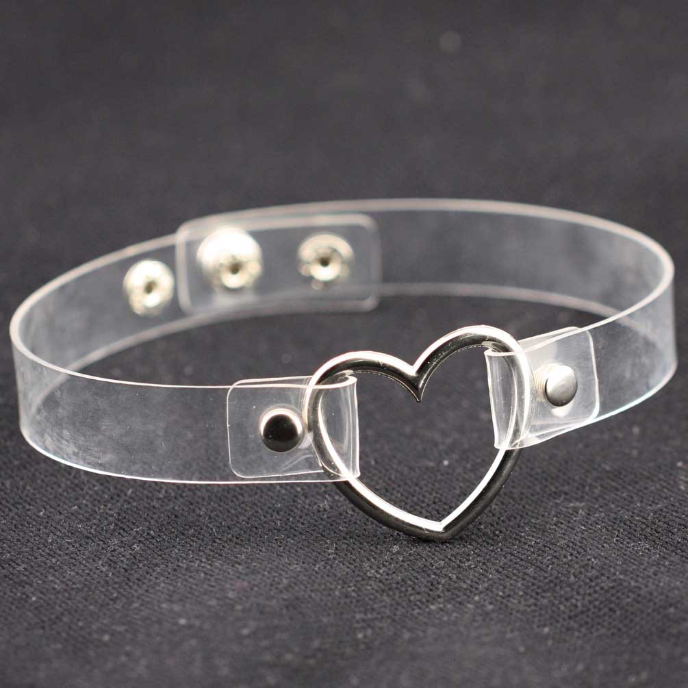 (image for) Metal Heart Collar - 3 Snap