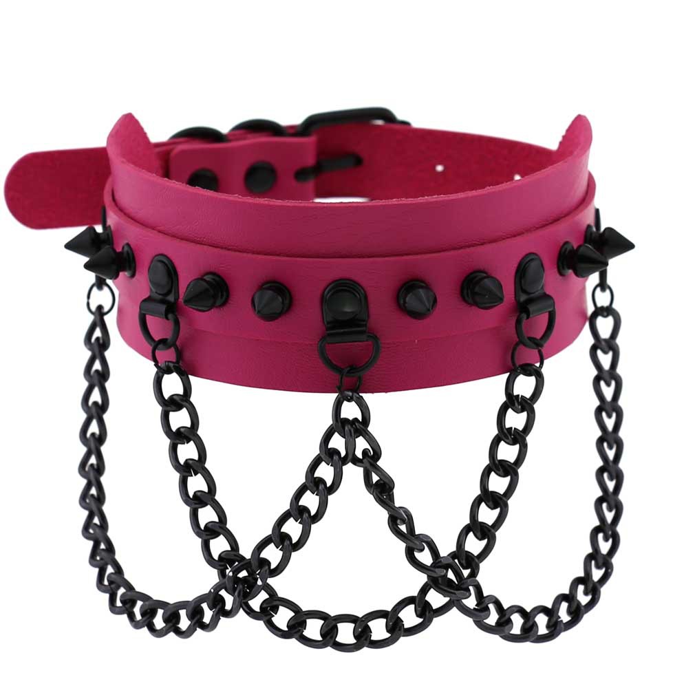 (image for) Spikes Collar With Black Chain