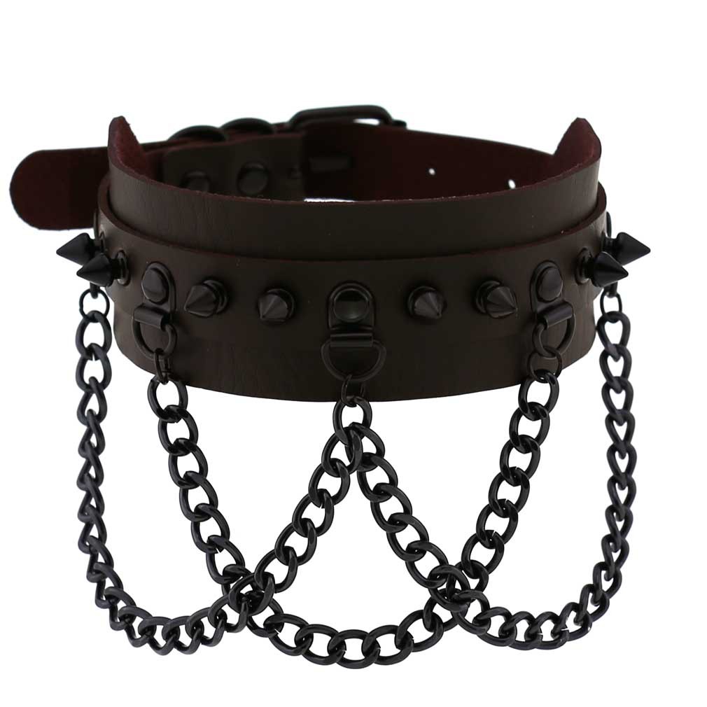 (image for) Spikes Collar With Black Chain