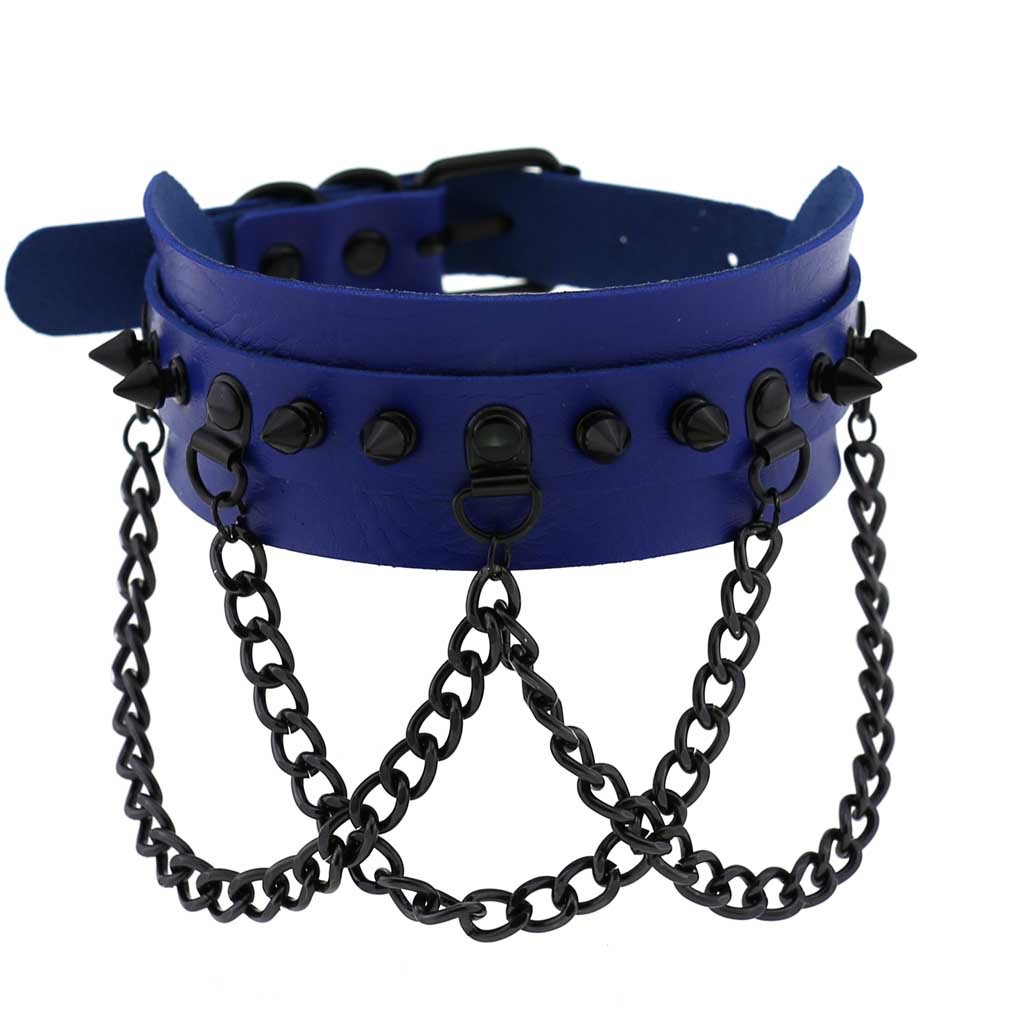 (image for) Spikes Collar With Black Chain