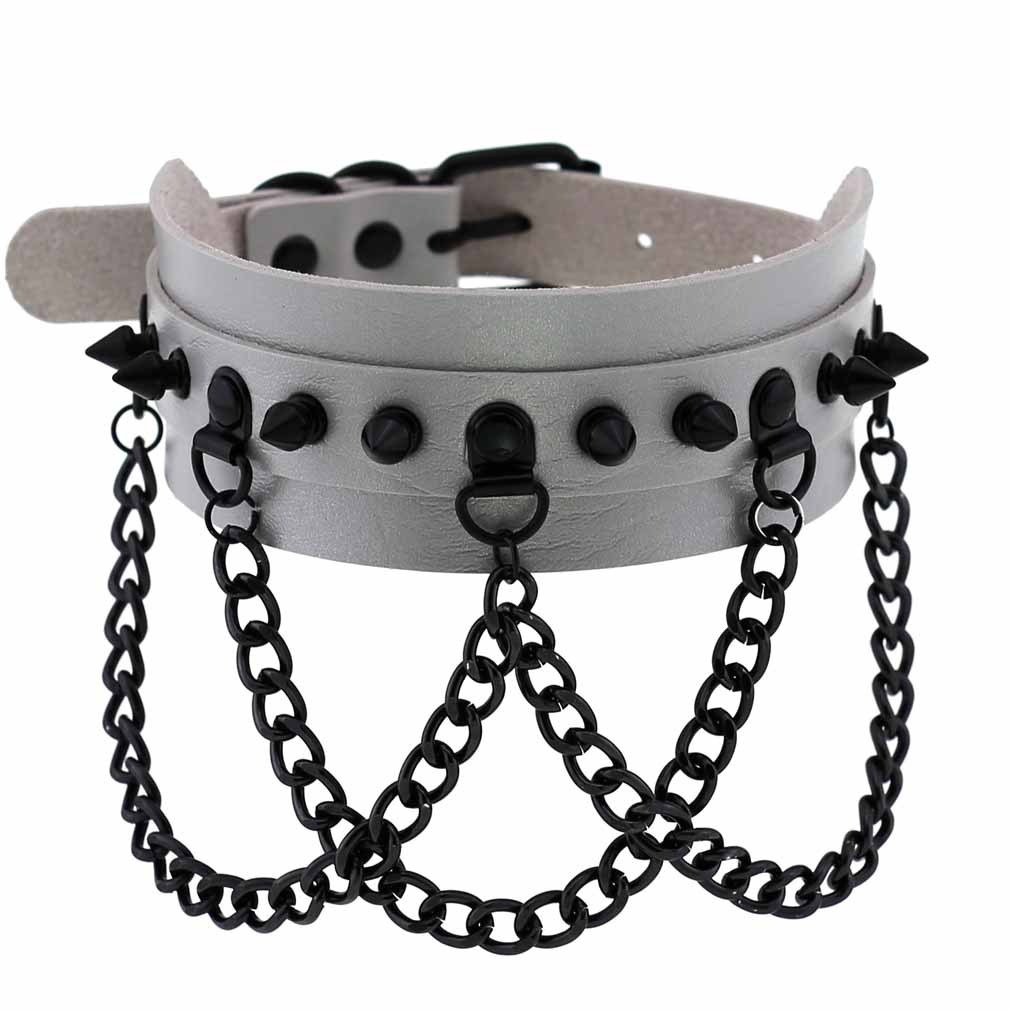 (image for) Spikes Collar With Black Chain