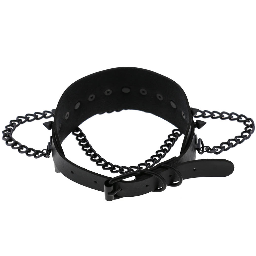 (image for) Spikes Collar With Black Chain