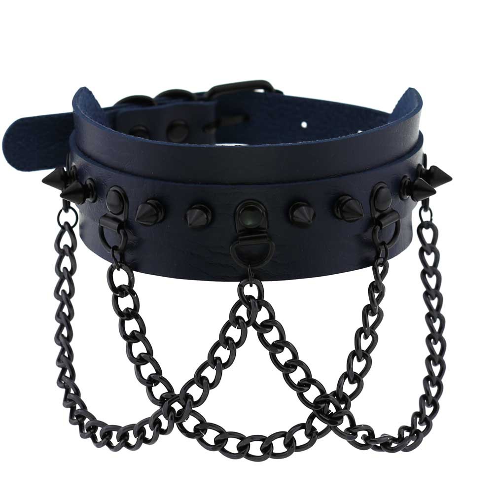 (image for) Spikes Collar With Black Chain