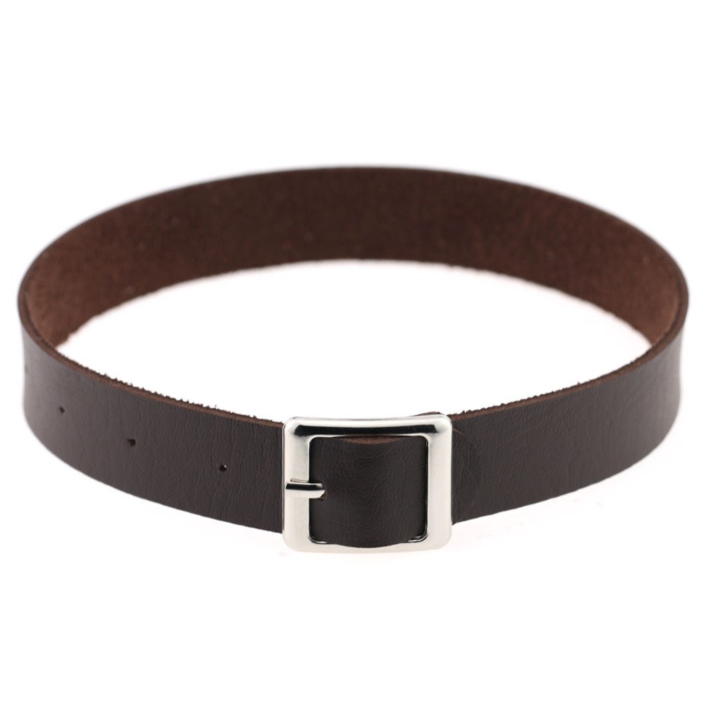 (image for) Harajuku Punk Rock Leather Collar - Silver