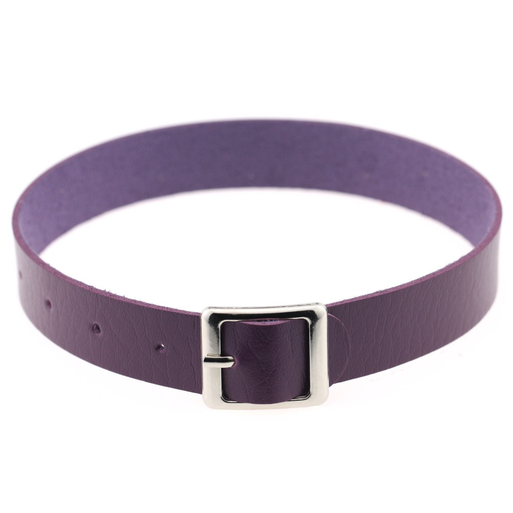 (image for) Harajuku Punk Rock Leather Collar - Silver