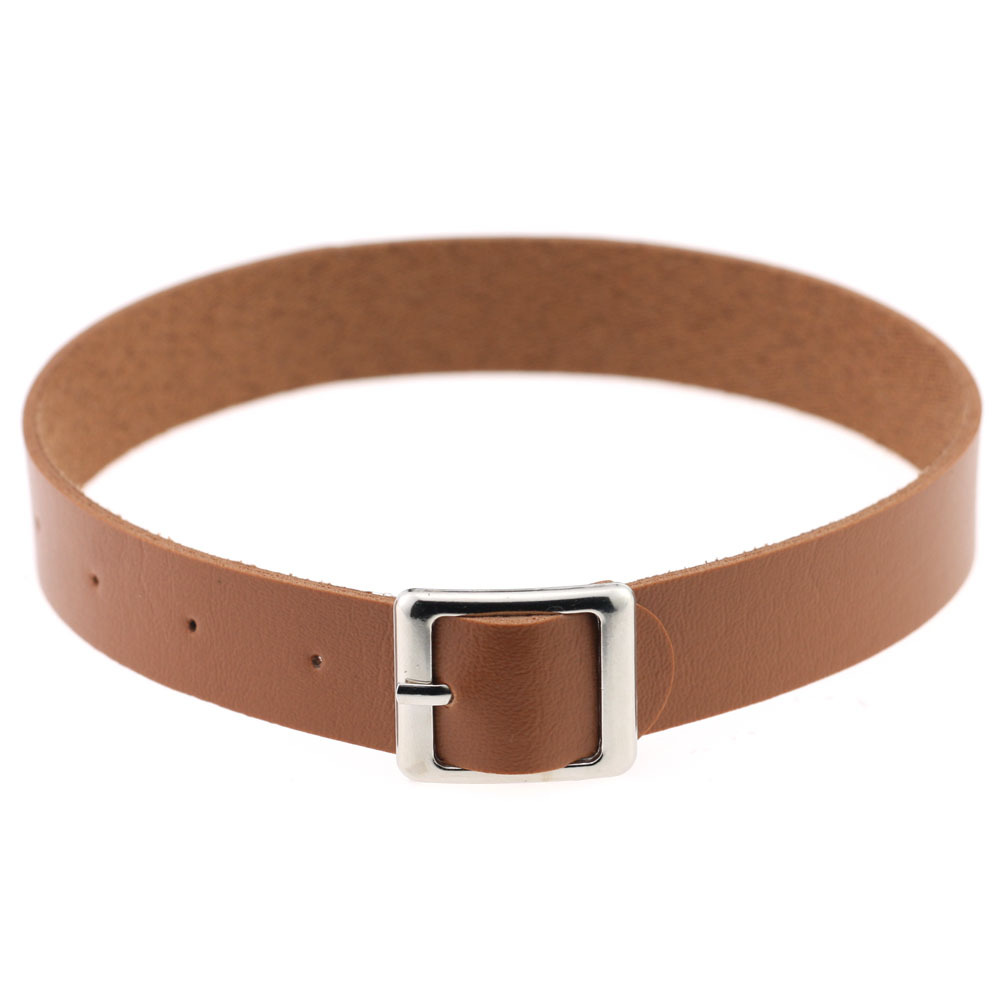 (image for) Harajuku Punk Rock Leather Collar - Silver