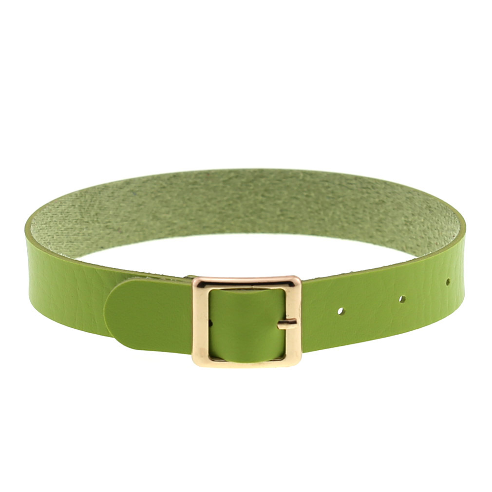 (image for) Harajuku Punk Rock Leather Collar - Golden