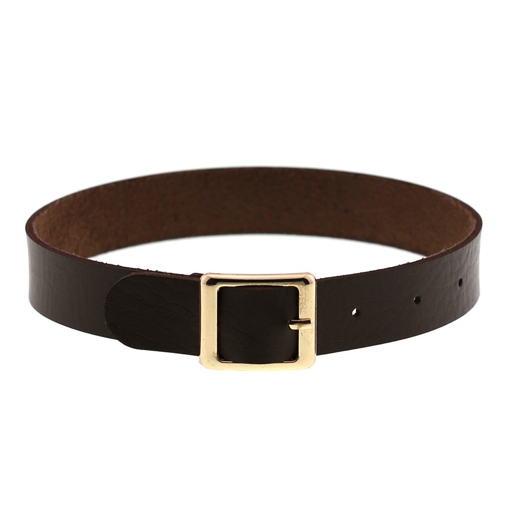 (image for) Harajuku Punk Rock Leather Collar - Golden