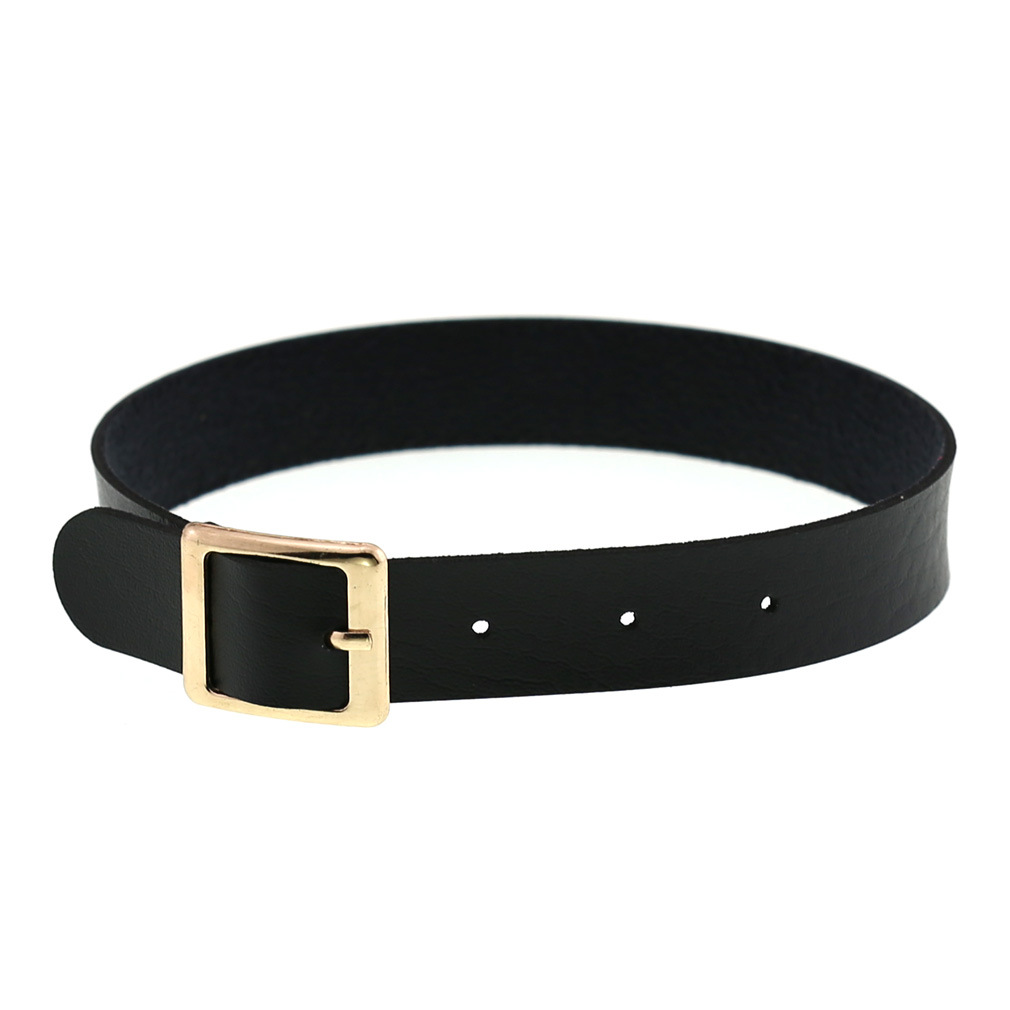 (image for) Harajuku Punk Rock Leather Collar - Golden