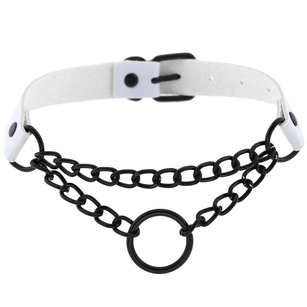 (image for) Black O Ring Chain Neck Necklace
