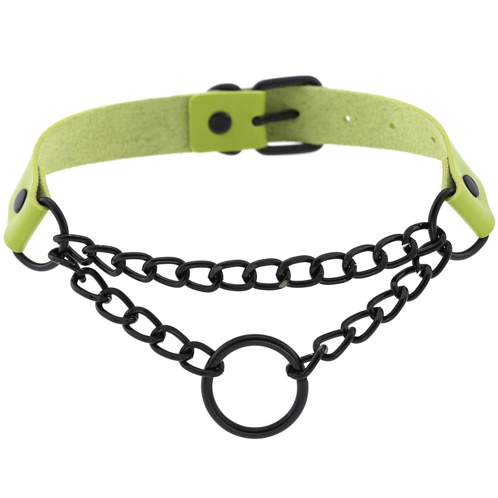 (image for) Black O Ring Chain Neck Necklace