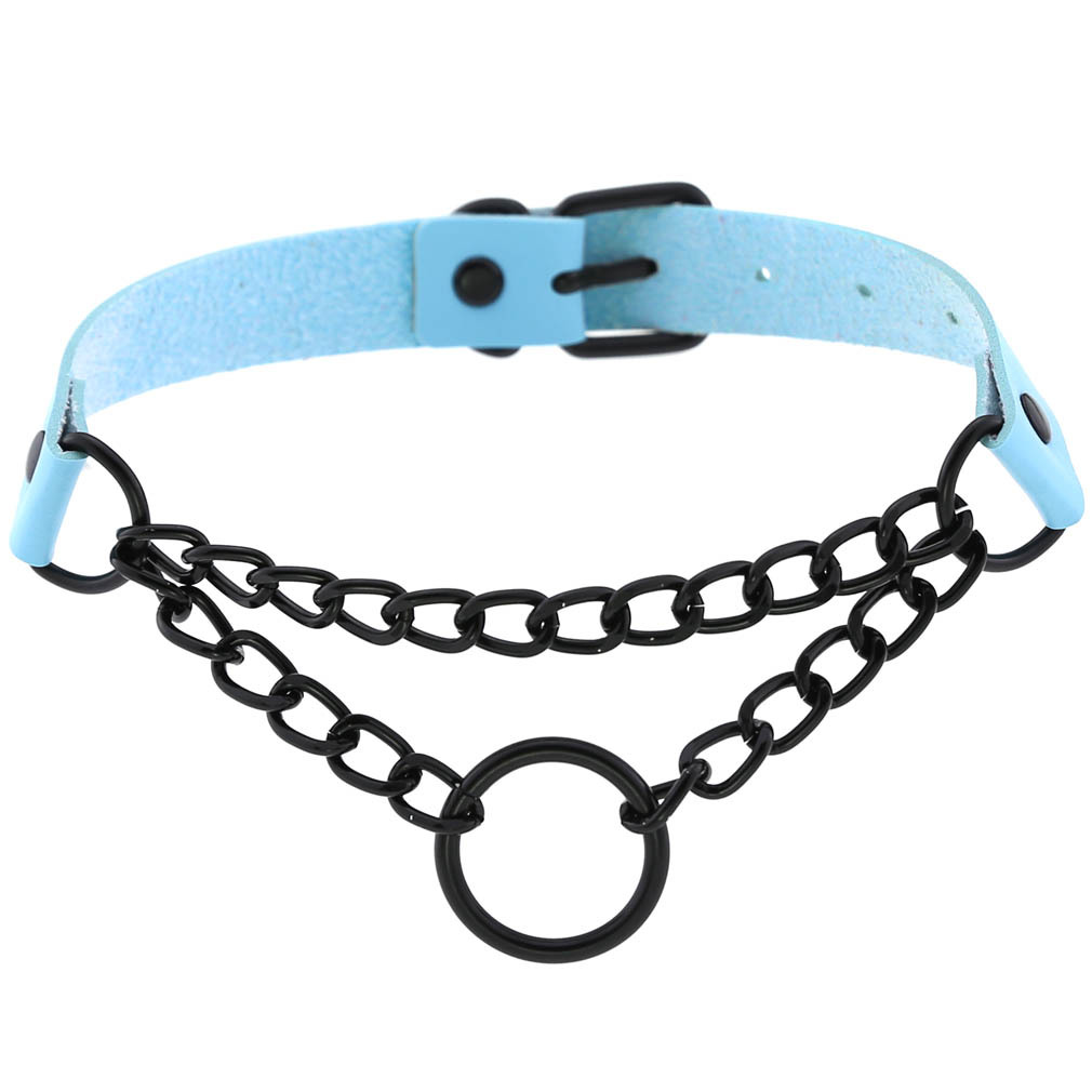 (image for) Black O Ring Chain Neck Necklace