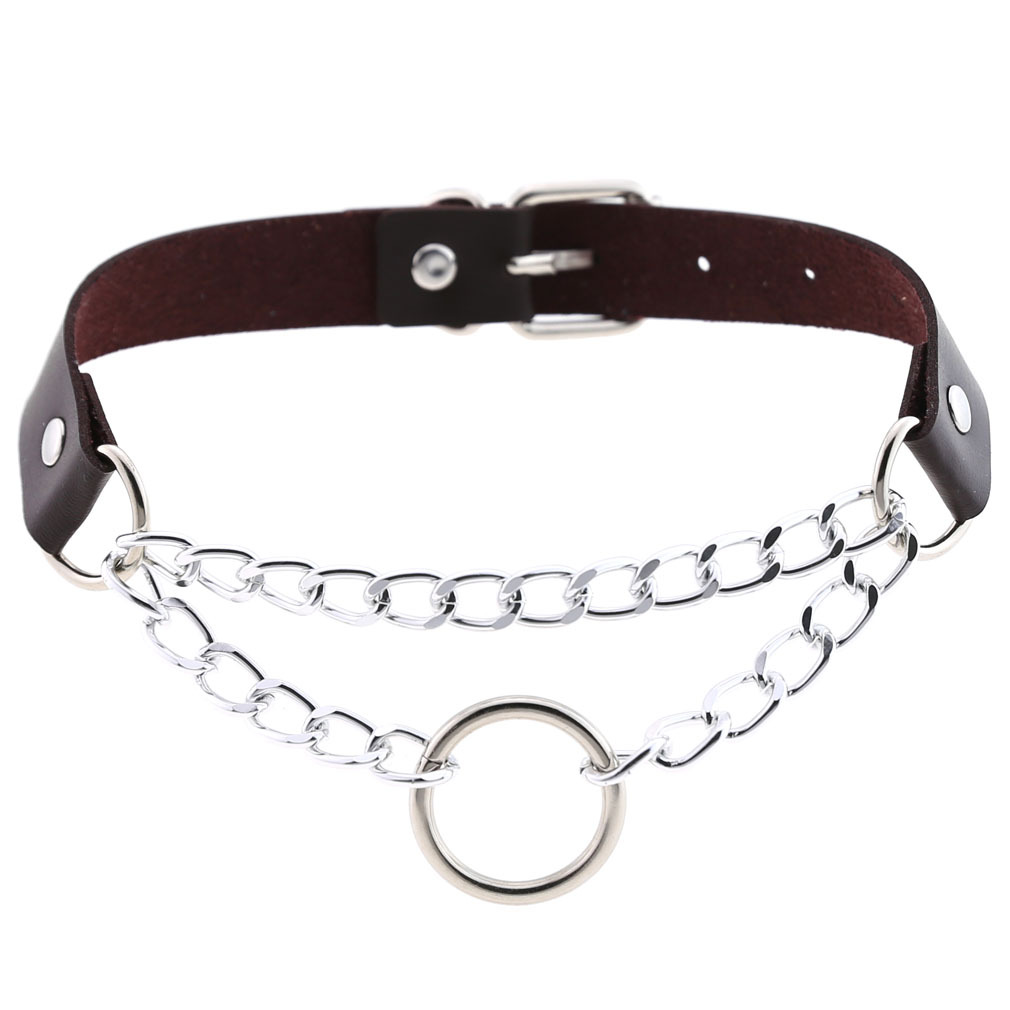 (image for) Silver O Ring Chain Neck Necklace