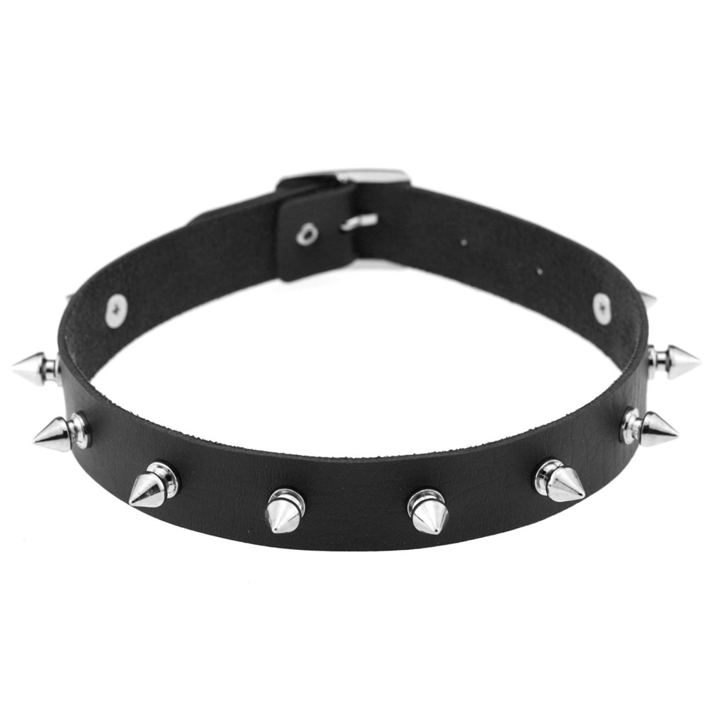 (image for) Punk Spiked Studded Leather Collar