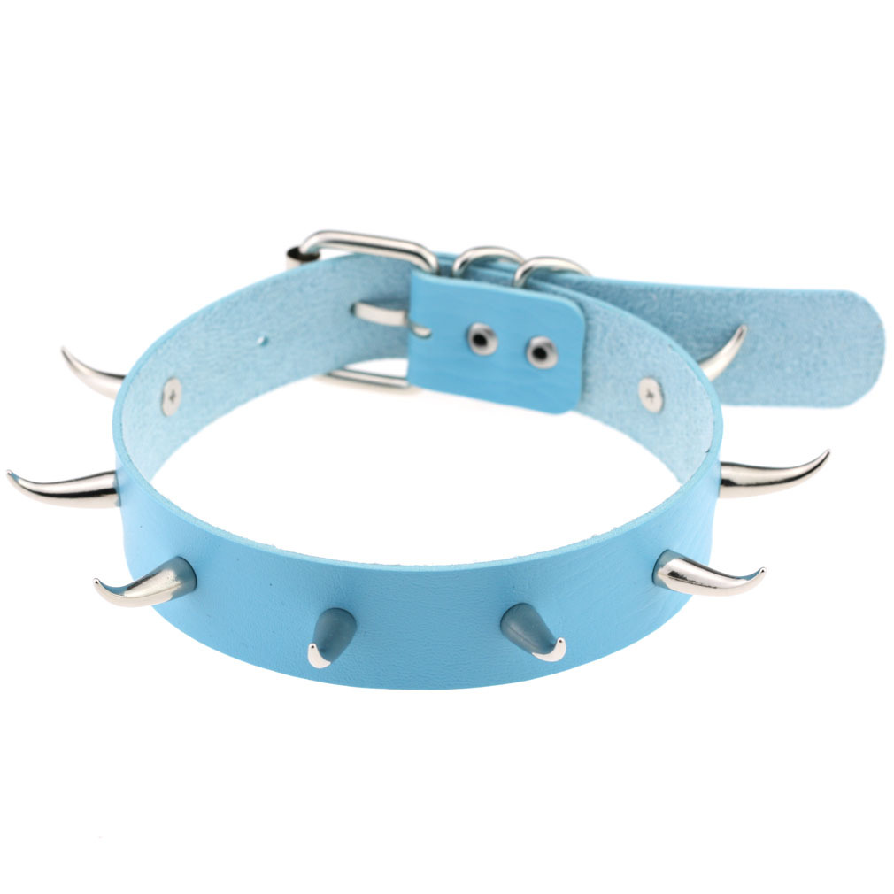 (image for) Spiked Rivet Leather Collar