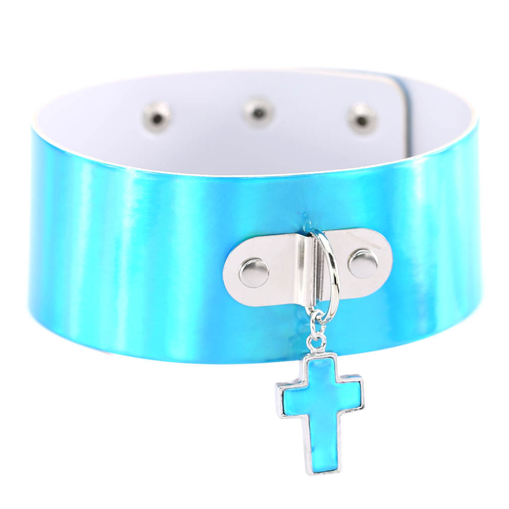 (image for) Laser Cross Pendant Wide Version Collar