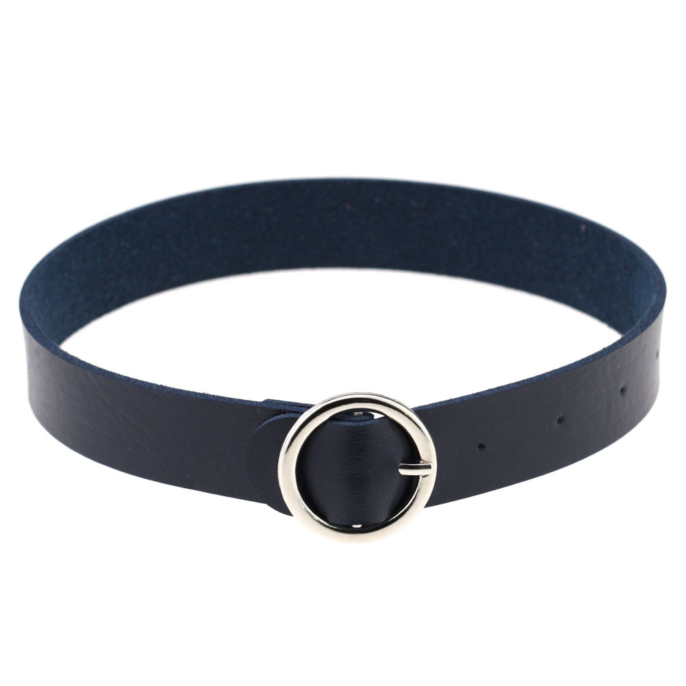 (image for) Punk Goth Round Leather Collar