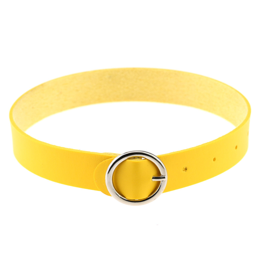 (image for) Punk Goth Round Leather Collar