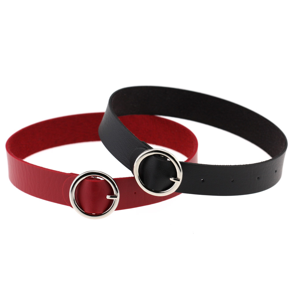 (image for) Punk Goth Round Leather Collar