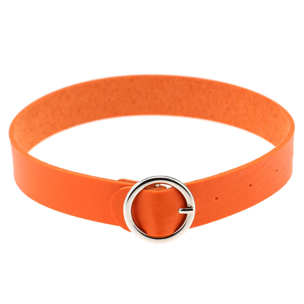 (image for) Punk Goth Round Leather Collar