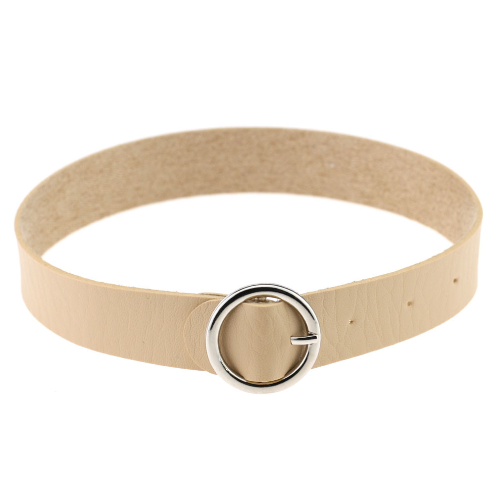 (image for) Punk Goth Round Leather Collar