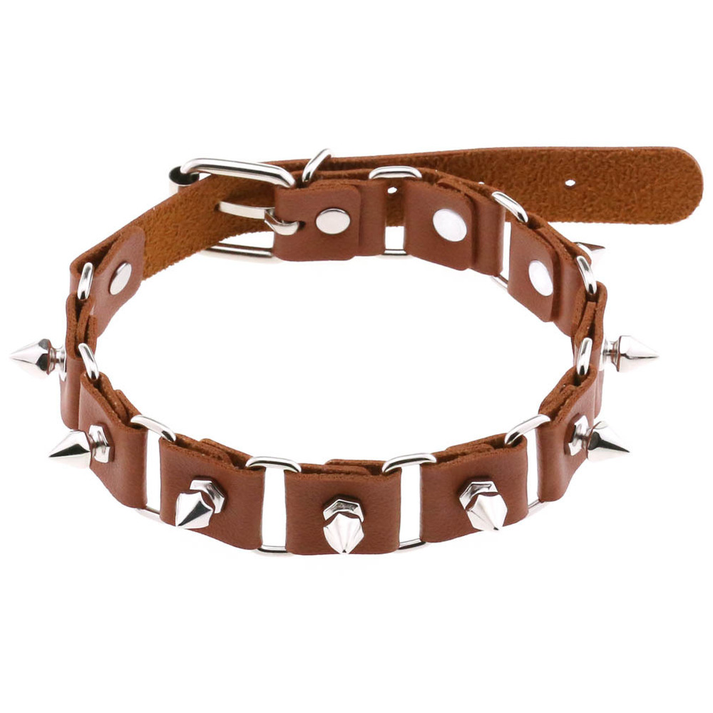 (image for) Stitching Punk Necklace With Spike